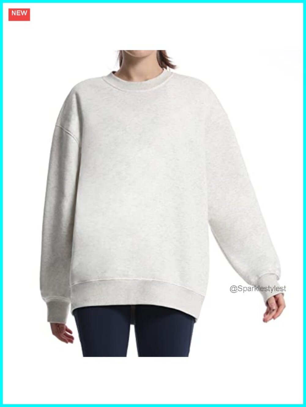 Fleece Crewneck Oversized Pullover Sweatshirt Women Soft Warm Plush Lined